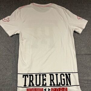 True Religion White and Red Graphic Tee